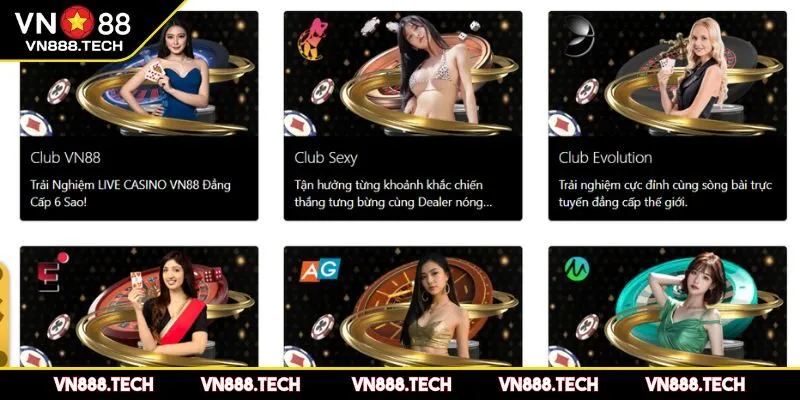 Giới thiệu tổng quan sảnh casino VN88 